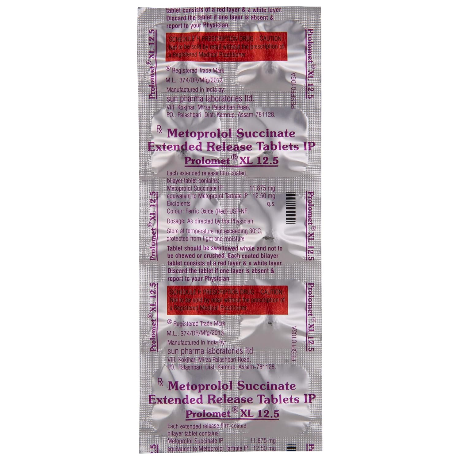 Prolomet XL 12.5mg Tablets — Metoprolol 12.5 mg view 2