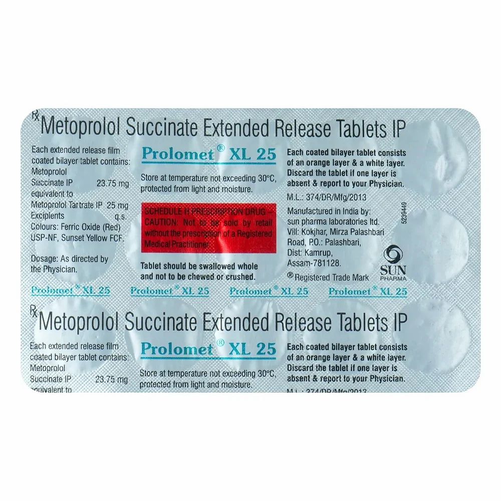 Prolomet XL 25mg Tablets — Metoprolol 25 mg view 3