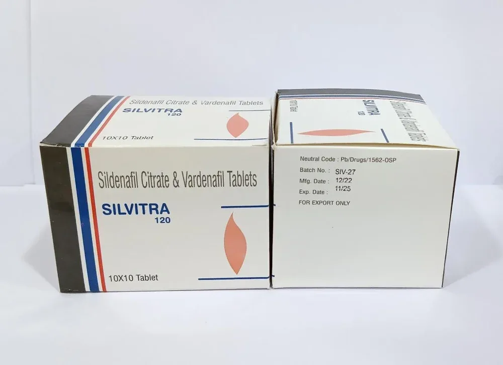 Silvitra 120 Tablet — Sildenafil 100mg + Vardenafil 20mg 120 mg view 3