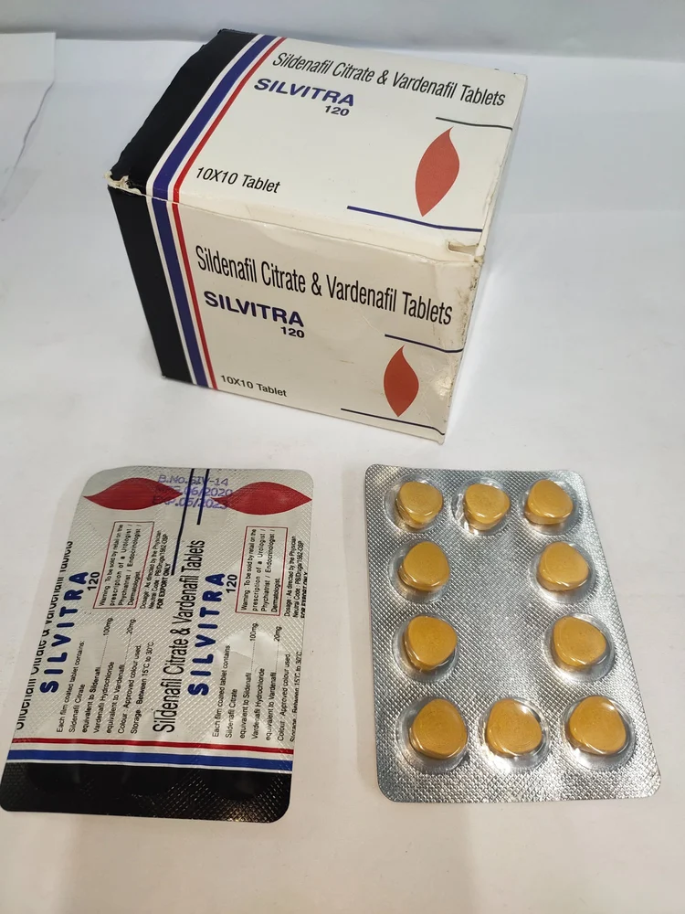 Silvitra 120 Tablet — Sildenafil 100mg + Vardenafil 20mg 120 mg