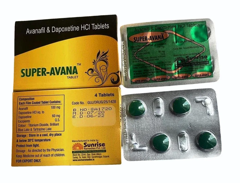 Super Avana Tablet — Avanafil + Dapoxetine 100 mg / 60 mg view 2