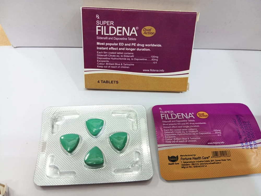 Super Fildena Tablet — Sildenafil Citrate + Dapoxetine 100 mg + 60 mg