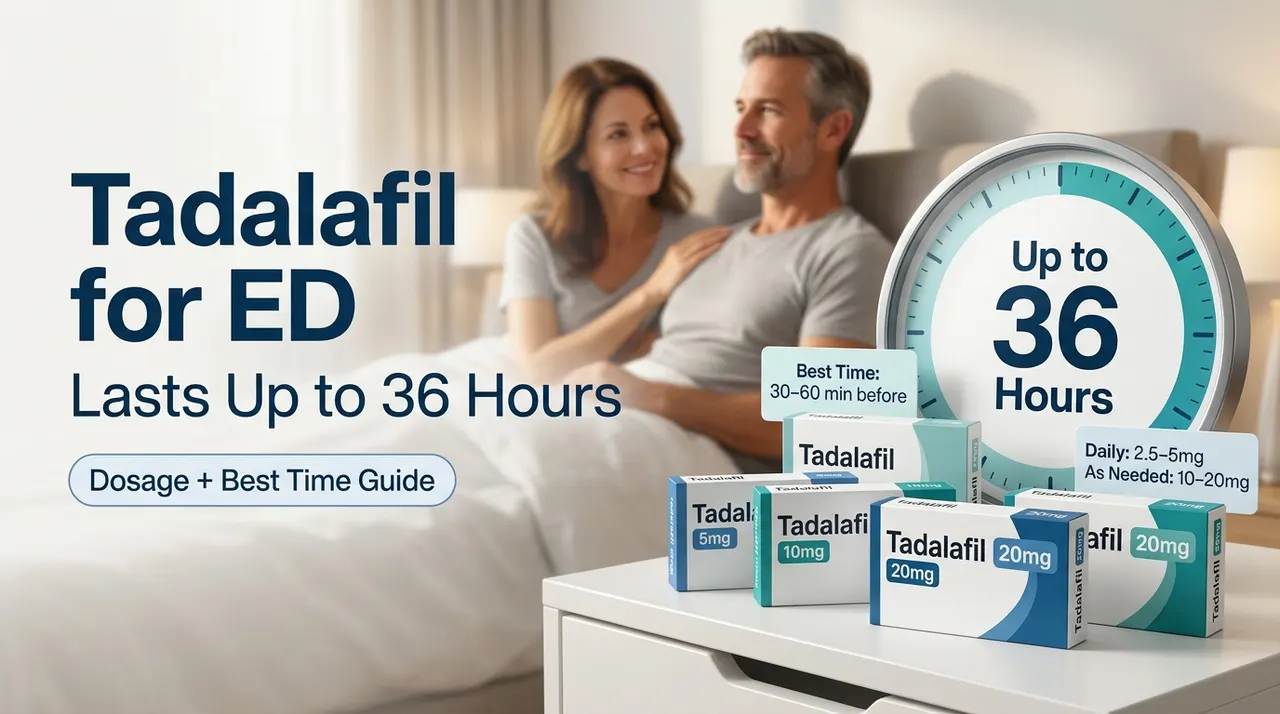 Tadalafil for ED: How Long It Lasts, Dosage Guide & Best Time to Take It