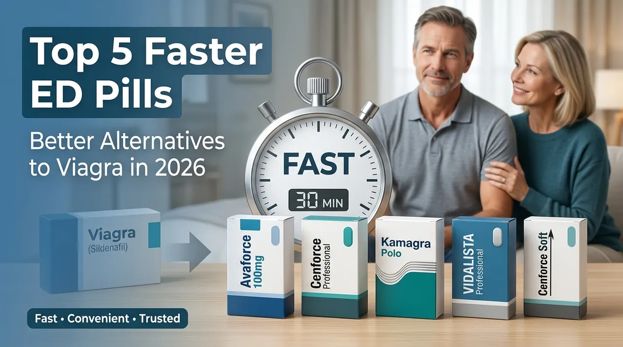 Top 5 ED Pills That Work Faster Than Viagra in 2026