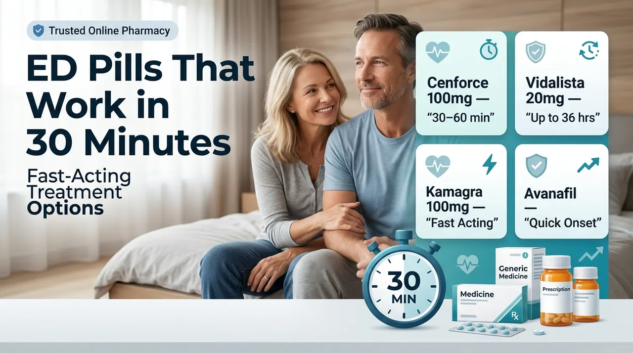 Top Erectile Dysfunction Medicines That Work in 30 Minutes