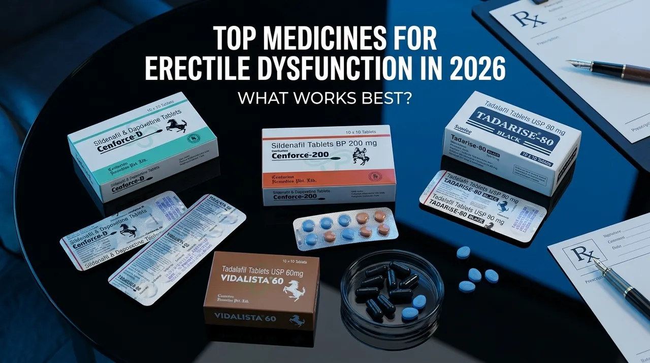Top Medicines for Erectile Dysfunction in 2026: What Works Best?