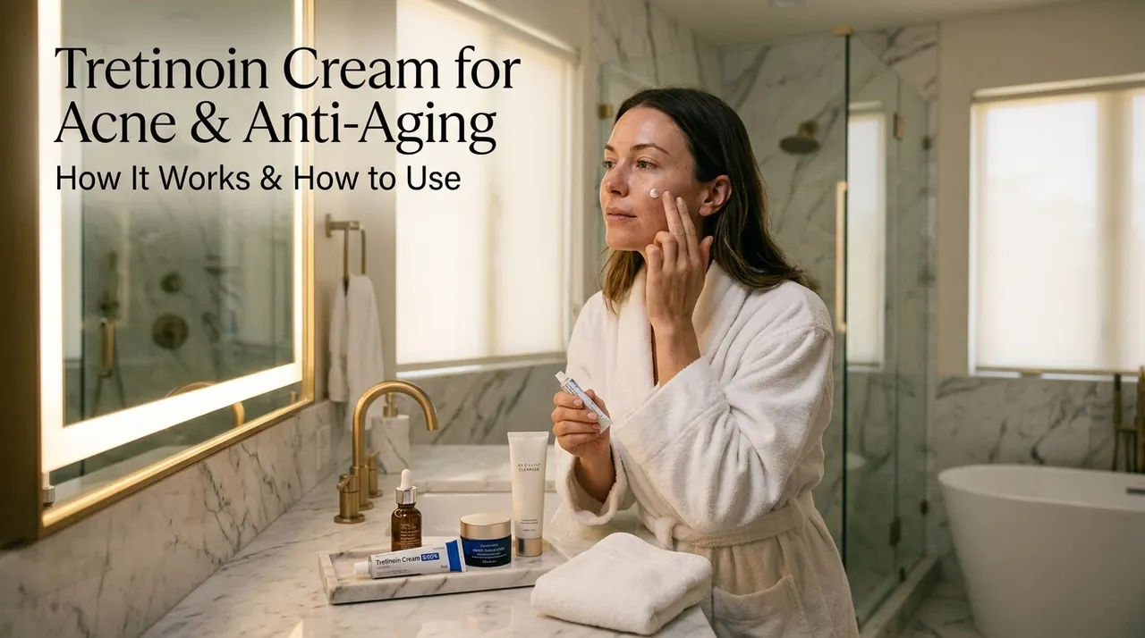 Tretinoin Cream for Acne & Anti-Aging: How It Works & How to Use