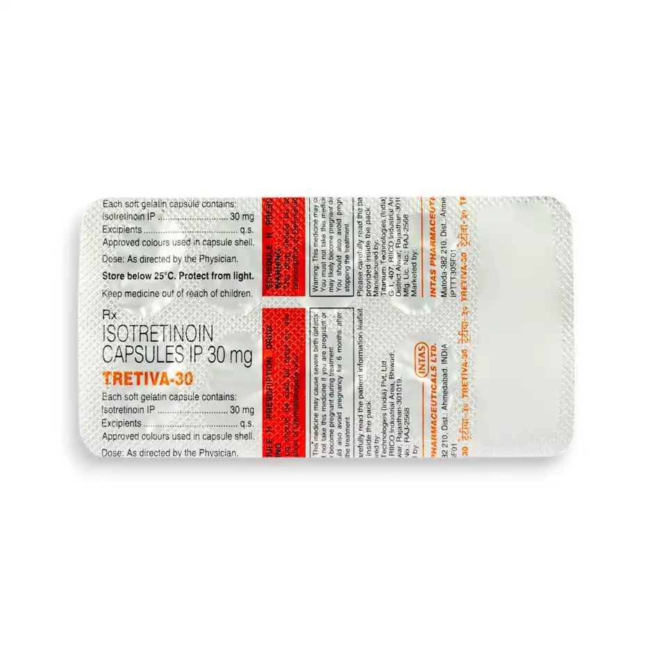 Tretiva Isotretinoin 30mg Capsules — Tretiva 30 30mg view 3