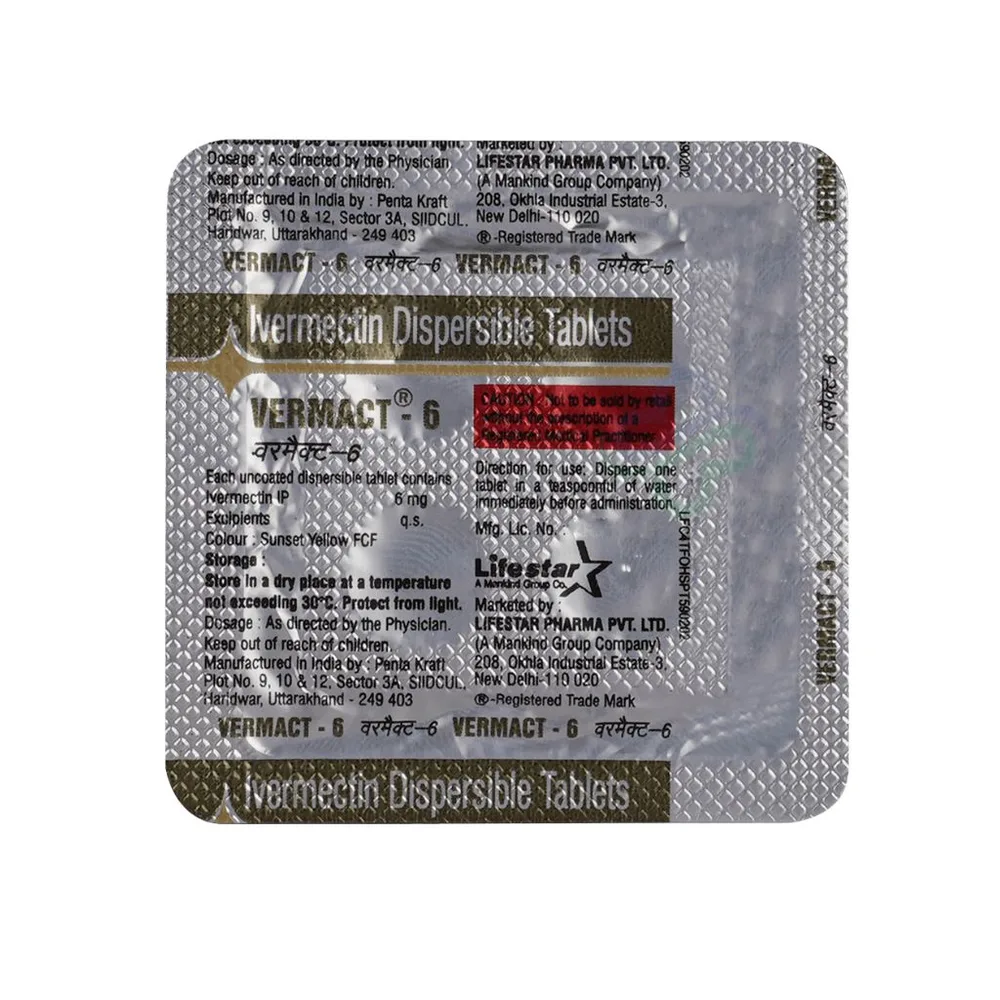 Vermact 6mg Tablets