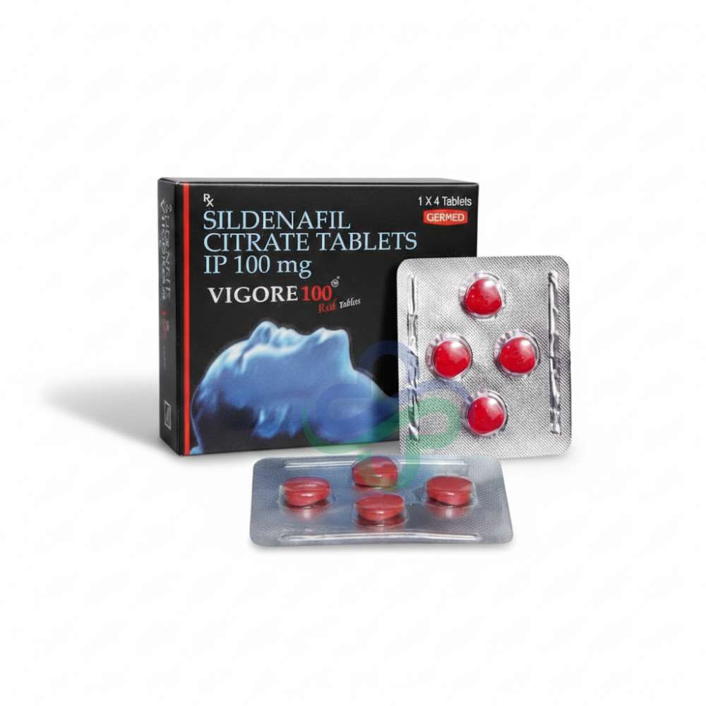 Vigore 100 Red Pill Tablet — Sildenafil 100mg 100mg view 2