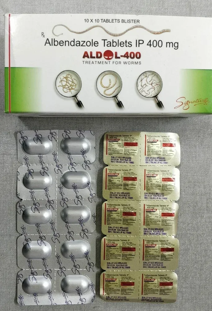 Aldol 400 Tablet — Albendazole 400mg view 2