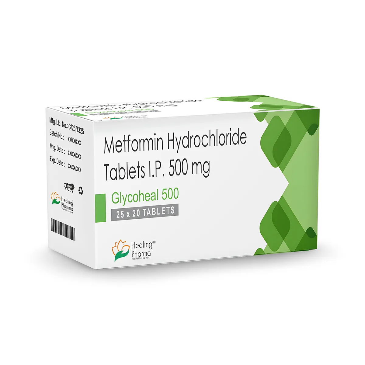 Metformin 500mg Glycoheal 500 Tablets — Metformin 500mg view 2