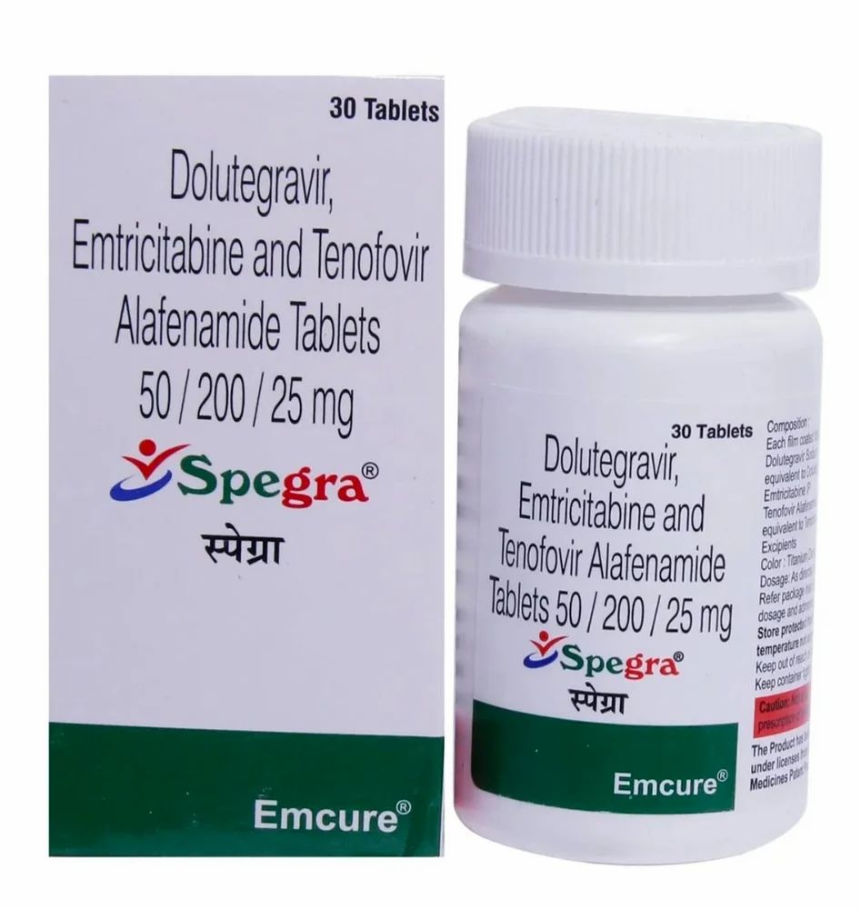 Spegra Tablet β Dolutegravir Emtricitabine Tenofovir Alafenamide 50mg/200mg/25mg view 3