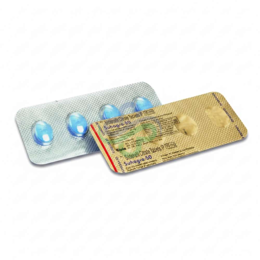 Suhagra 50mg Tablet β Sildenafil Citrate 50mg 50mg view 3