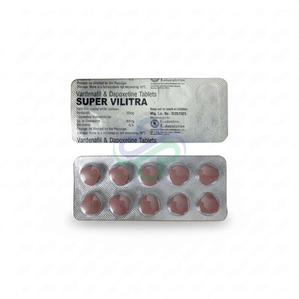 Super Vilitra Tablet — Vardenafil 20mg + dapoxetine 60mg 20mg + 60mg view 3