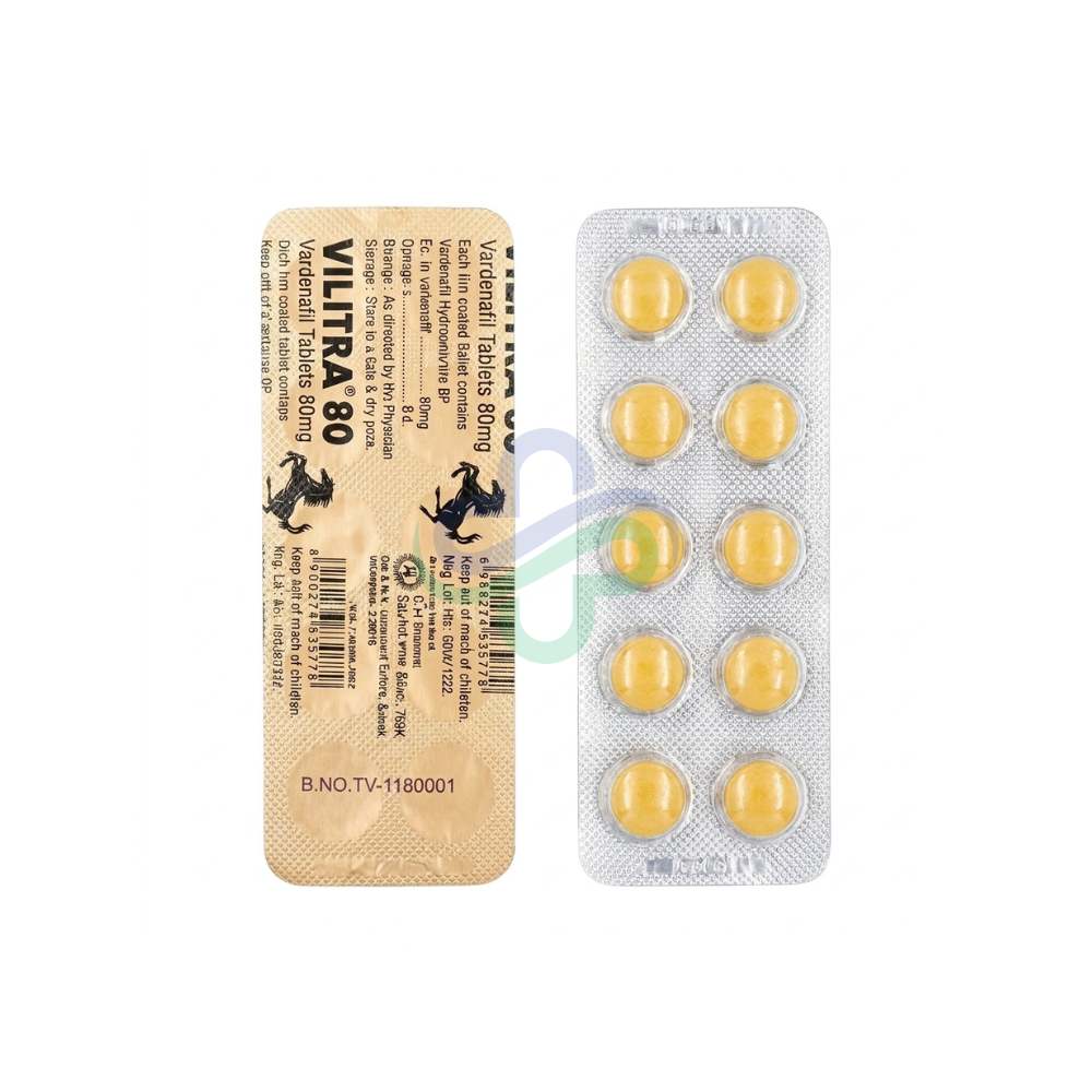 Vilitra 80 Tablets — Vardenafil 80mg 80mg view 3